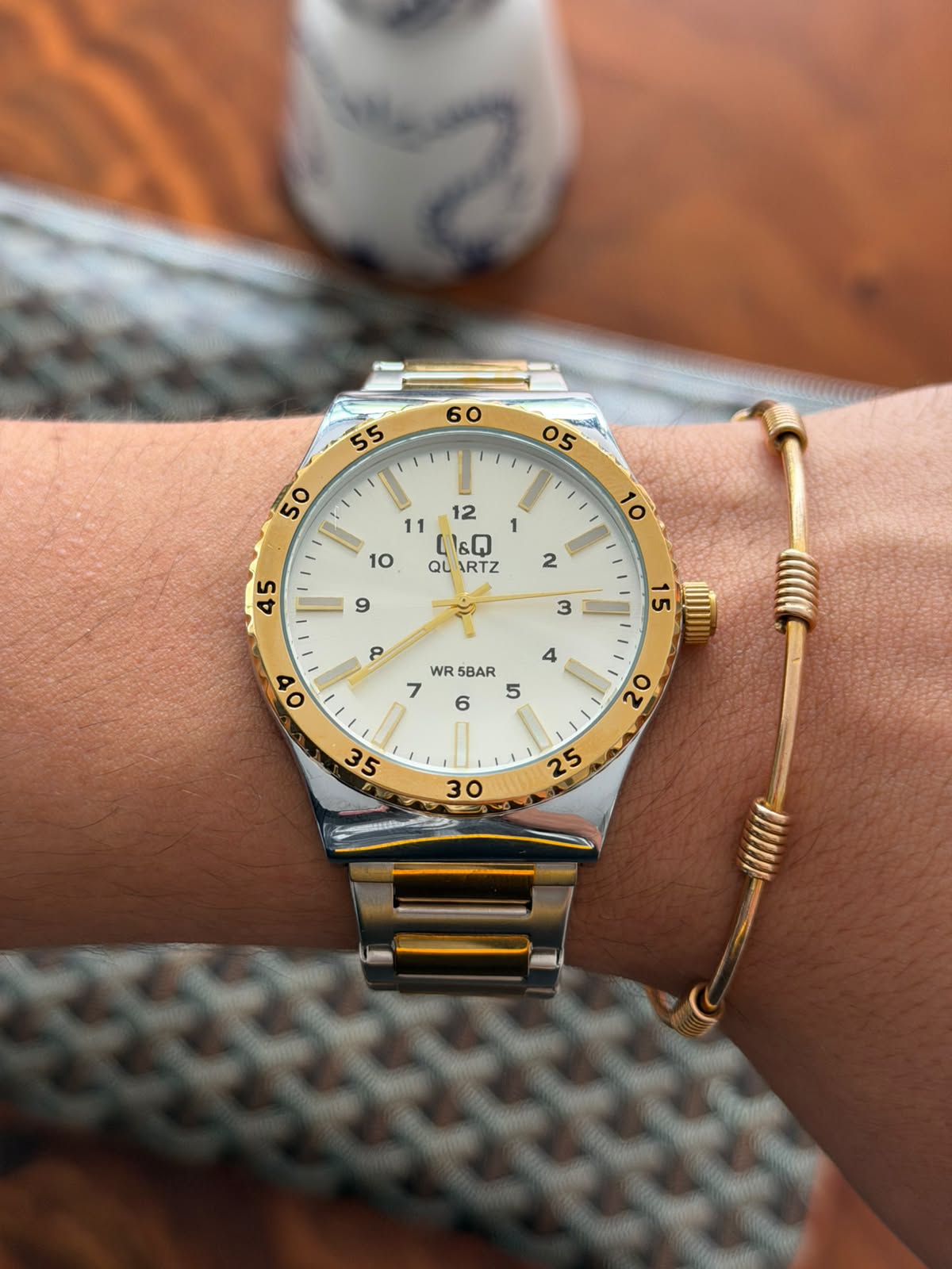 QYQ A08 Bicolor Dorado Tablero Plateado