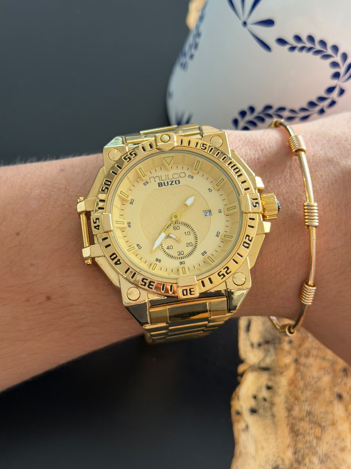 Mlc Buzo Dorado Tablero Dorado