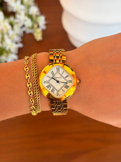 Crtr Mujer Dorado Tablero Blanco
