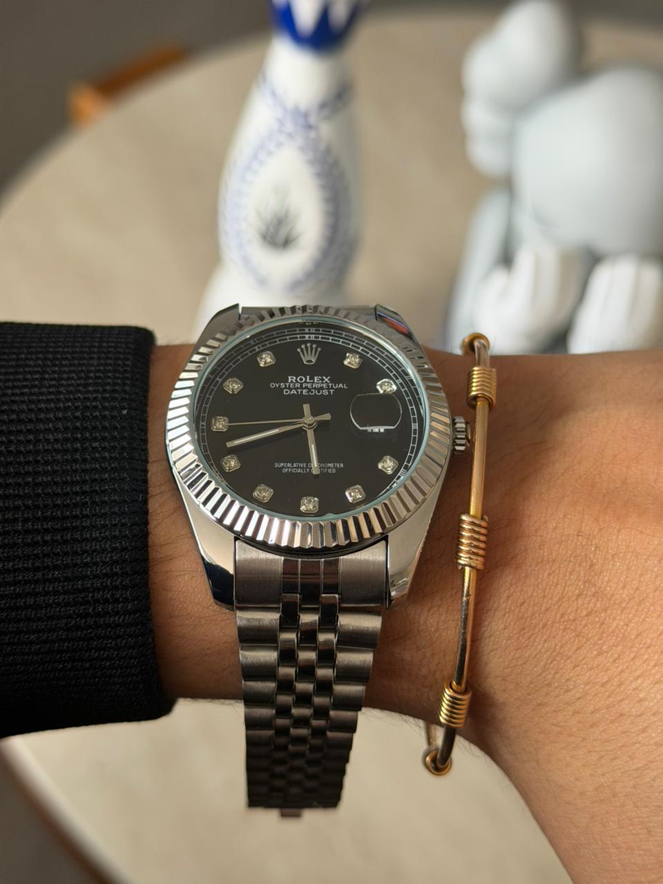 Rlx Diamond Plateado Tablero Negro