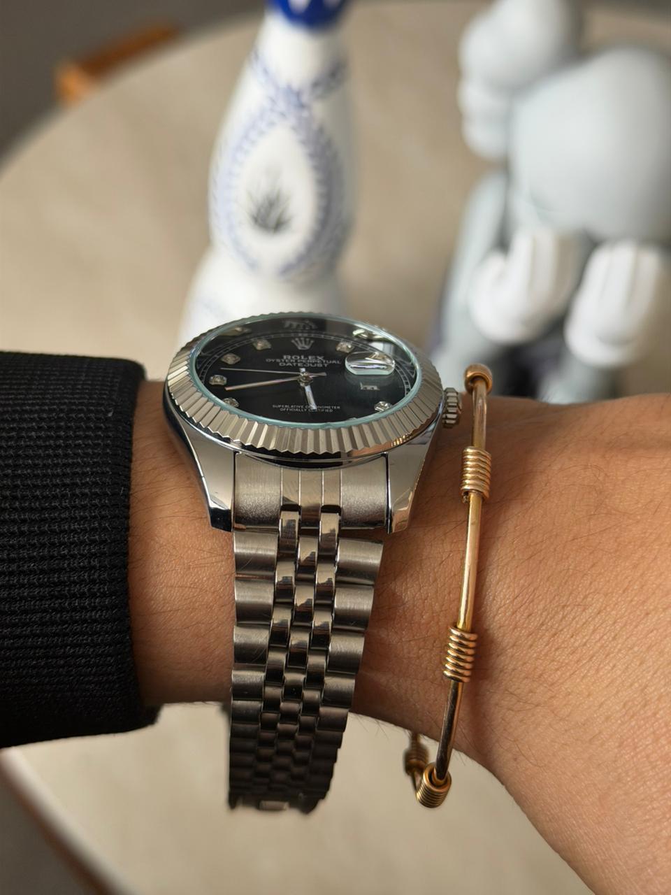 Rlx Diamond Plateado Tablero Negro