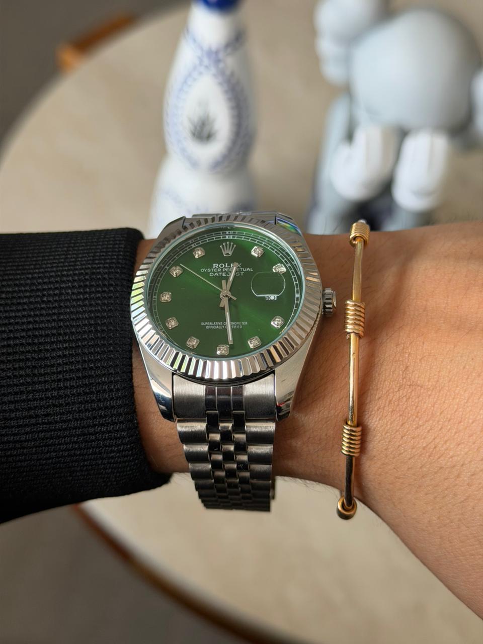 Rlx Diamond Plateado Tablero Verde