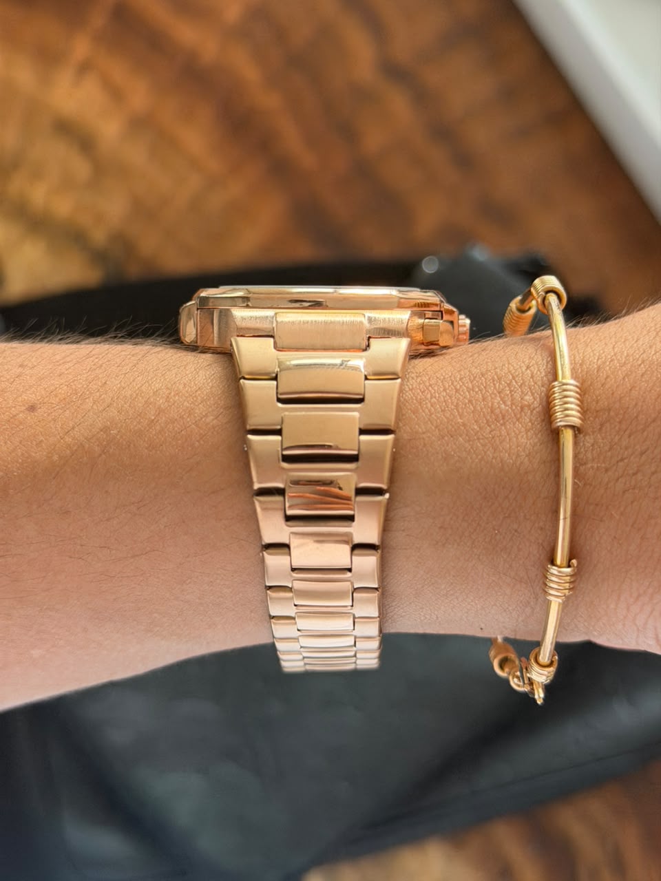 Ptk Crono Oro Rosa Tablero Cafe