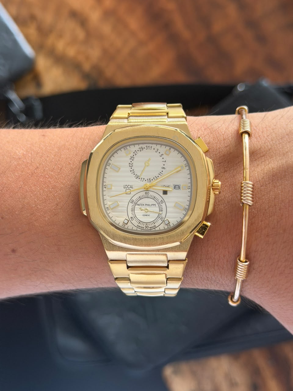 Ptk Crono Dorado Tablero Blanco