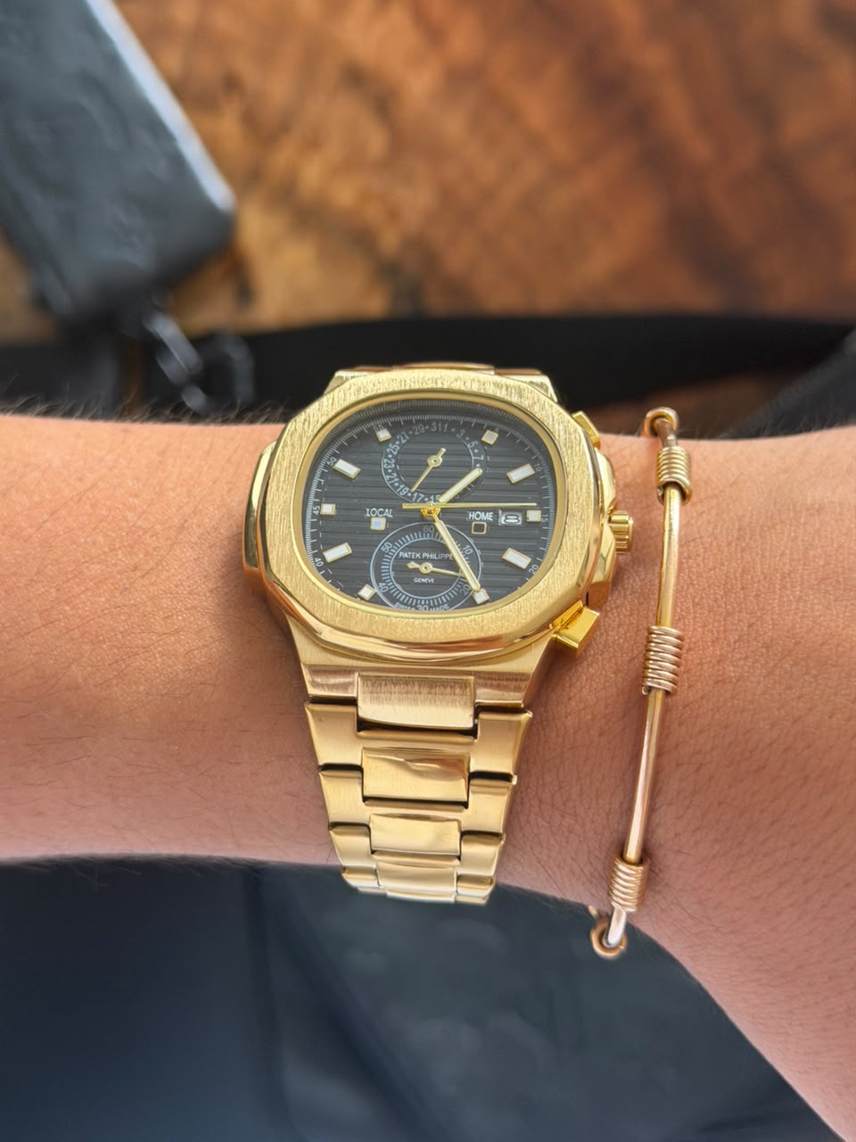 Ptk Crono Dorado Tablero Negro
