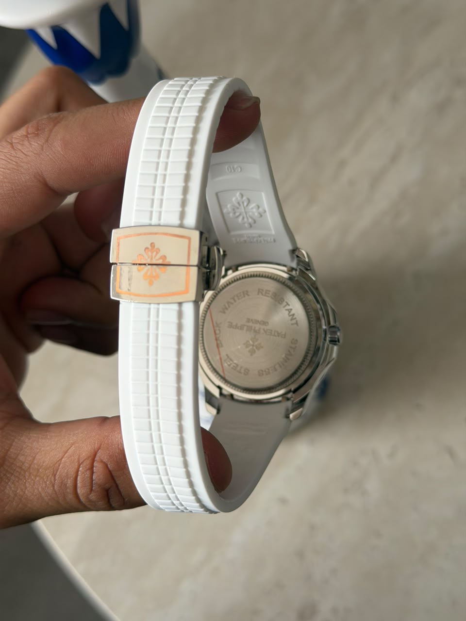 Ptk Goma  Crono Blanco Tablero Blanco Plateado