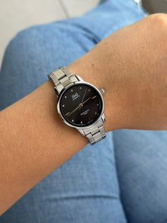 QYQ New Mujer Plateado Tablero Negro