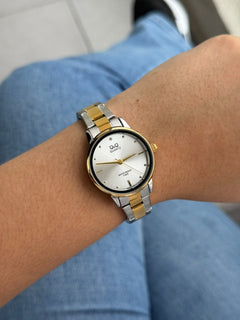 QYQ Mujer QB57 Bicolor Dorado Tablero Blanco