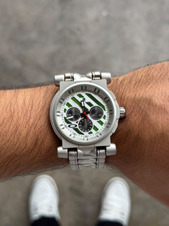 Okl 2026 Metalico Plateado Tablero Blanco Verde