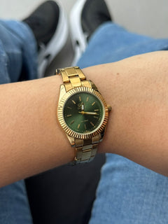 QYQ Mujer B95 Dorado Tablero Verde