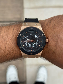 Hblt Big Bang Cuero Negro Tablero Negro Oro Rosa Negro