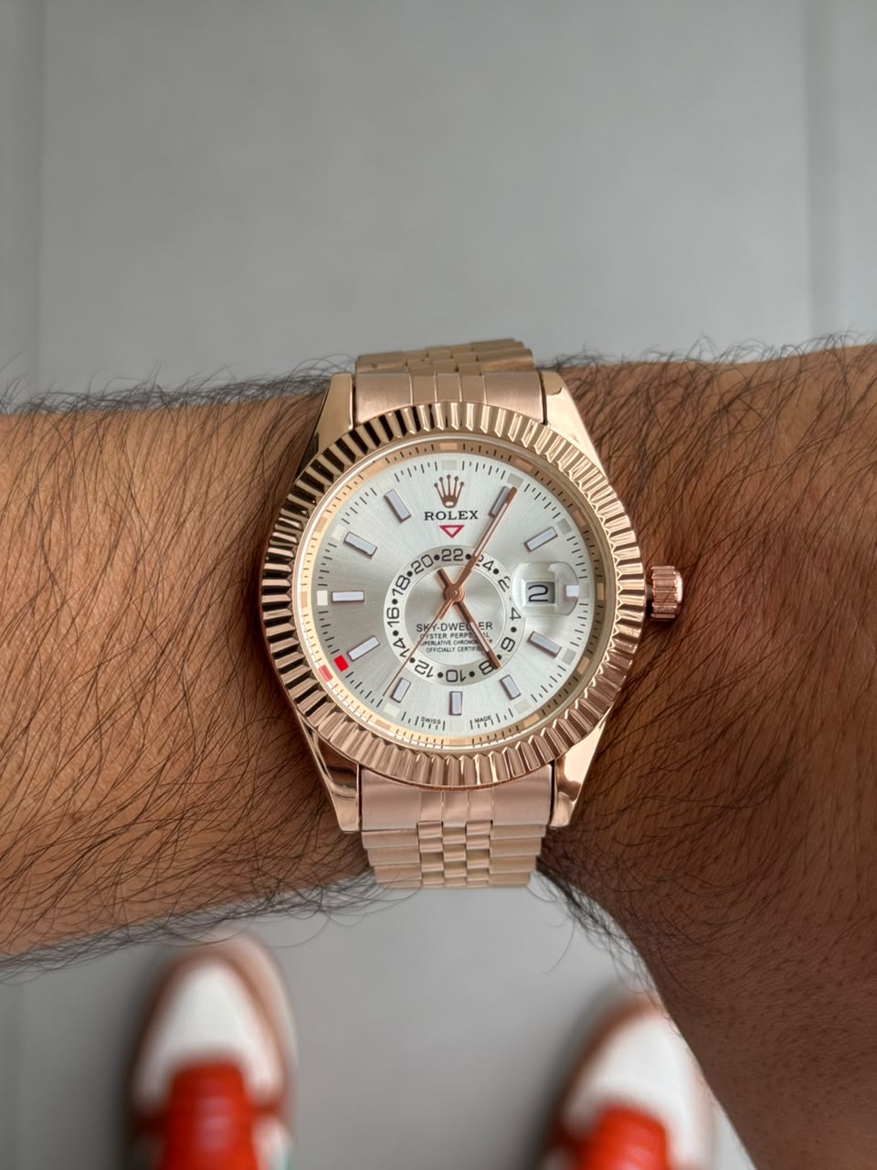 Rlx Sky Oro Rosa Tablero Plateado