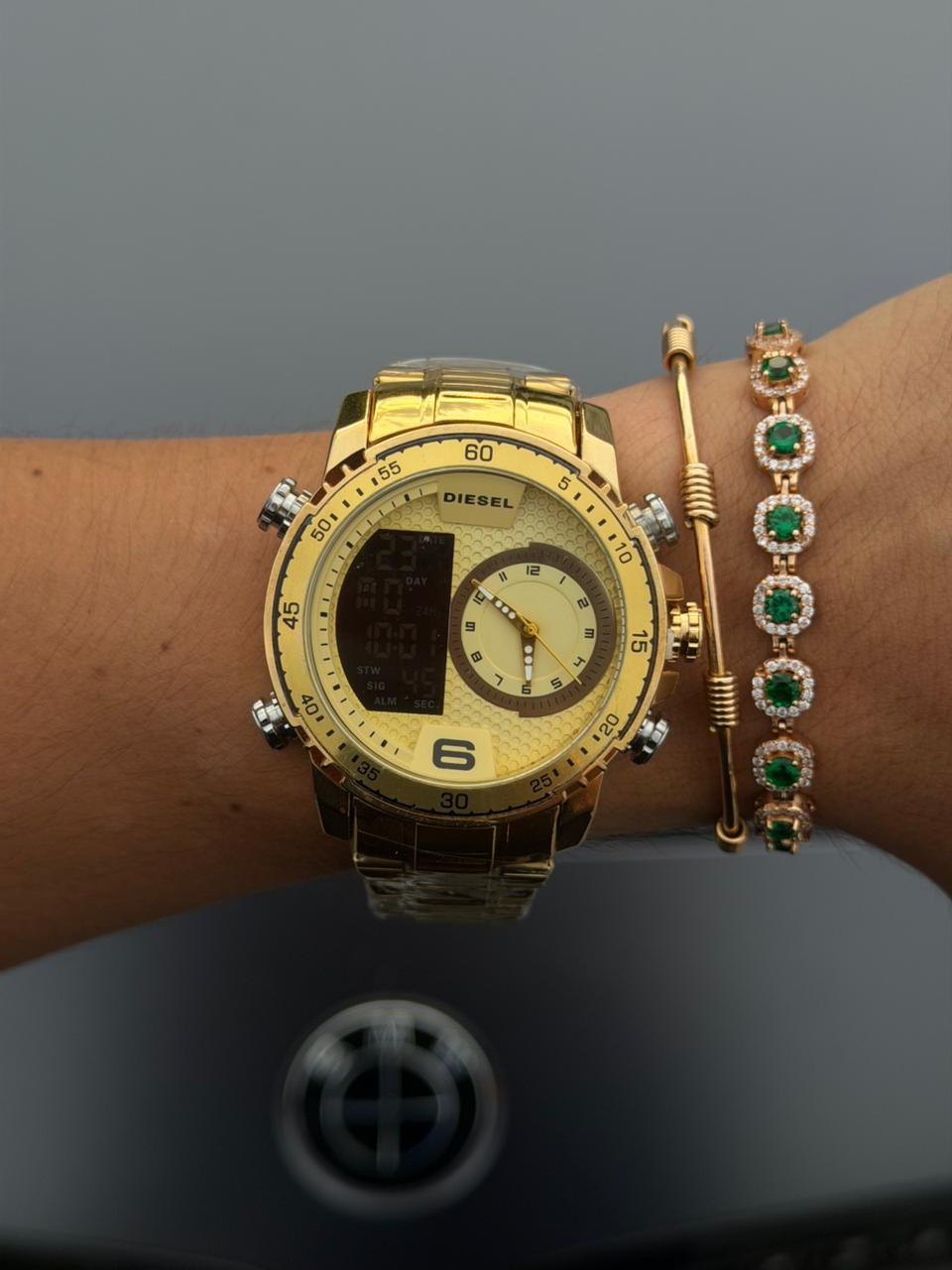 Dsl Doble Hora Dorado Tablero Dorado