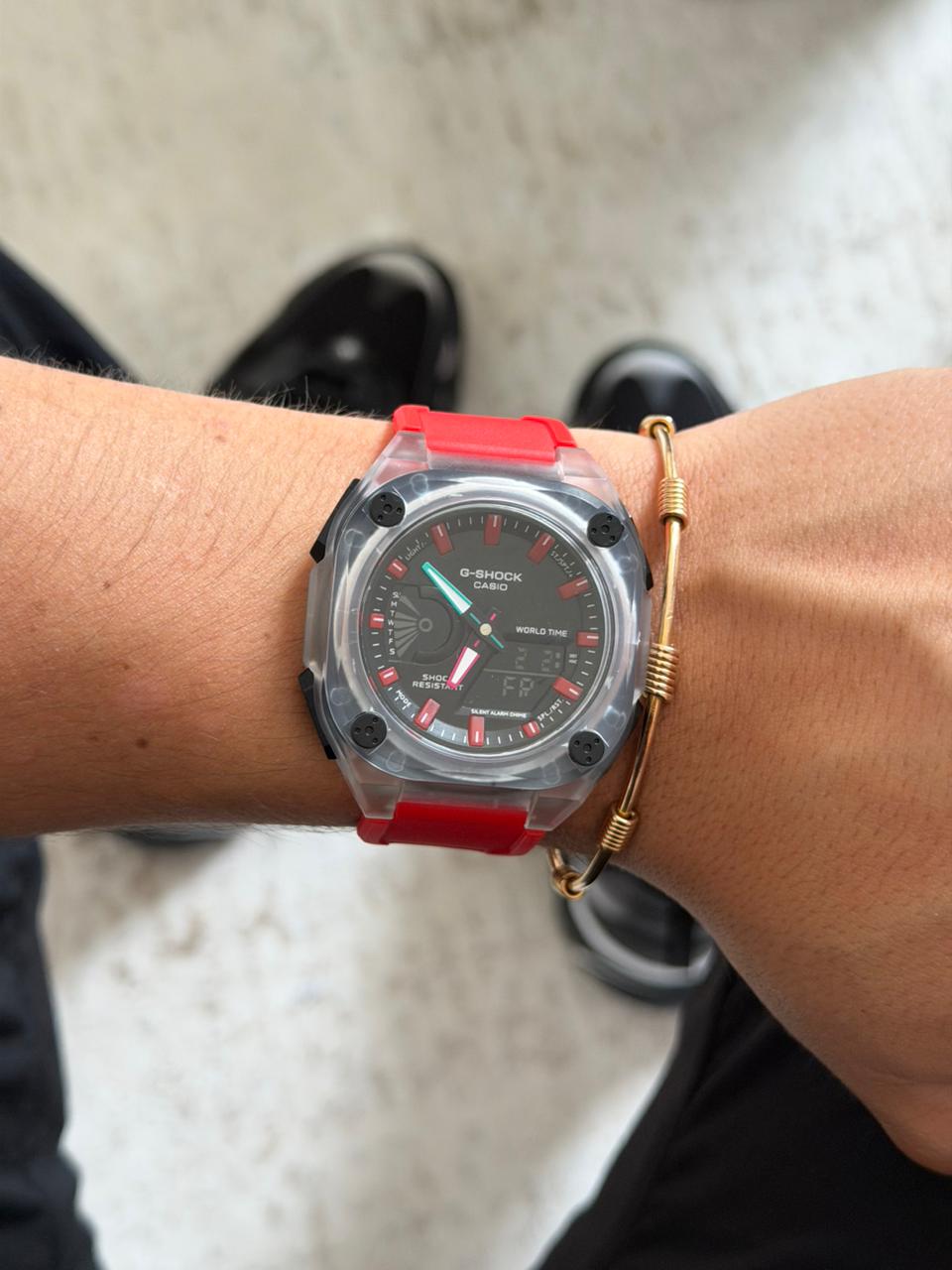 G-Shck Mudman Rojo Tablero Negro-Rojo