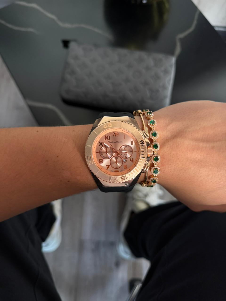 Tchmrn 1020 Negro Tablero Oro Rosa