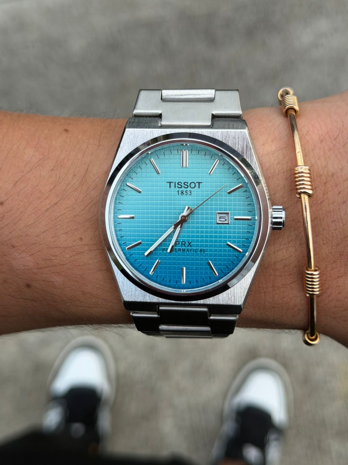 Tsst Metalico Plateado Tablero Azul