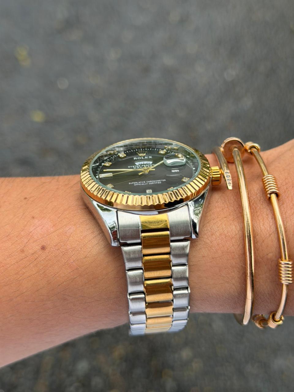 Rlx Diamond Bicolor Dorado Tablero Negro