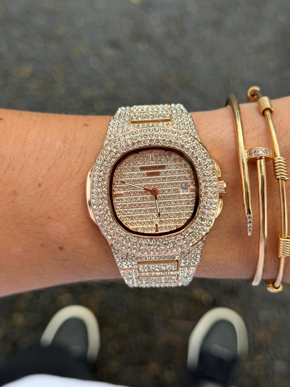 Patk Diamond Redondo Oro Rosa  Tablero Oro Rosa