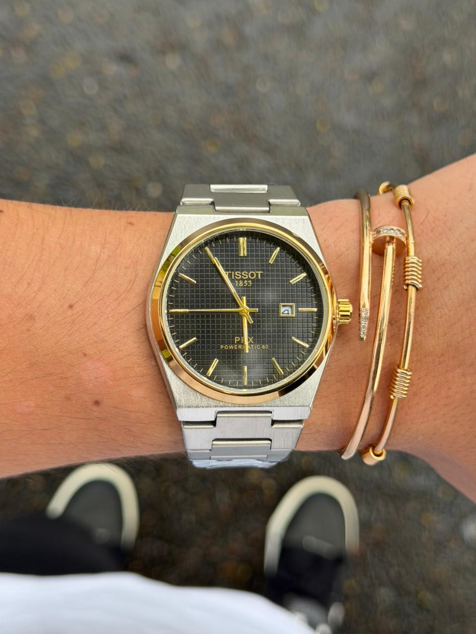 Tsst Metalico Plateado Tablero Negro Dorado