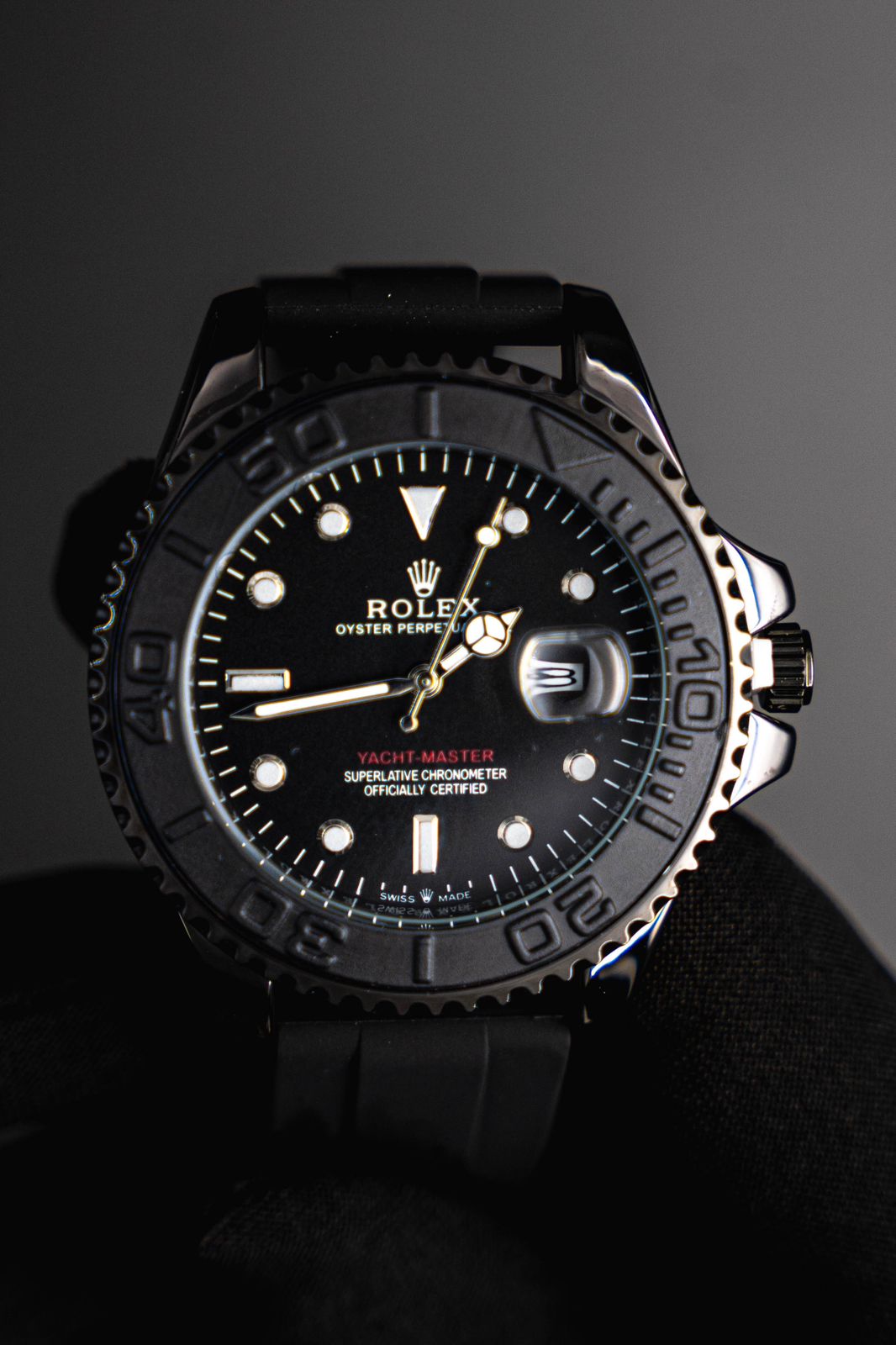 Rlx Goma Negra Tablero Negro Plateado Negro