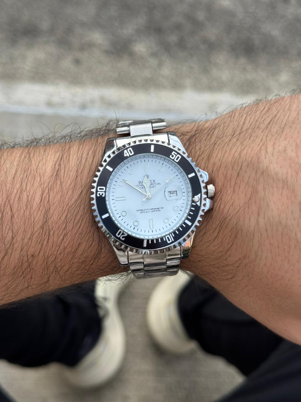 Rlx Plus New Plateado Tablero Blanco Negro