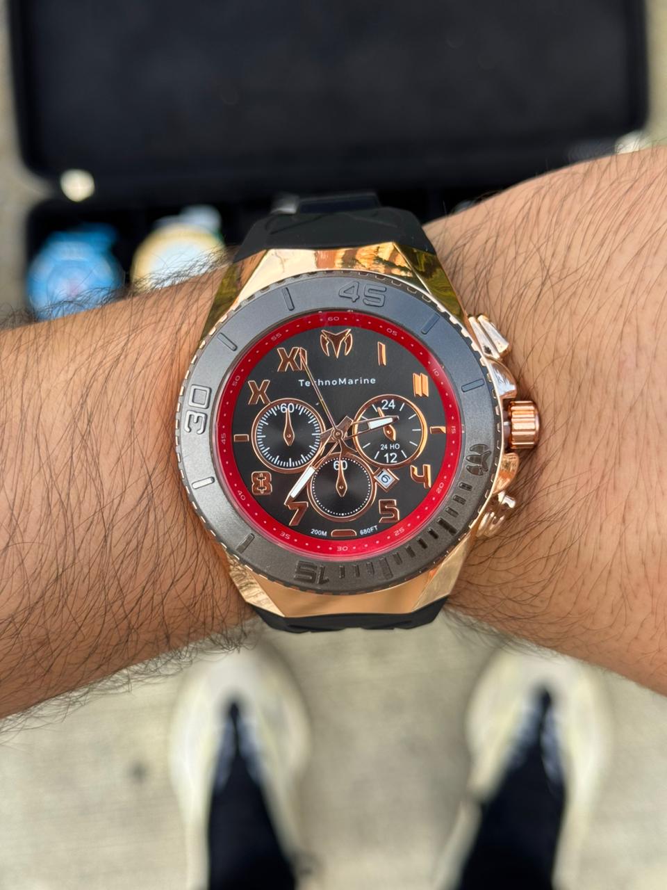 Tchmrn 1020 Negro Tablero Negro Oro Rosa Rojo