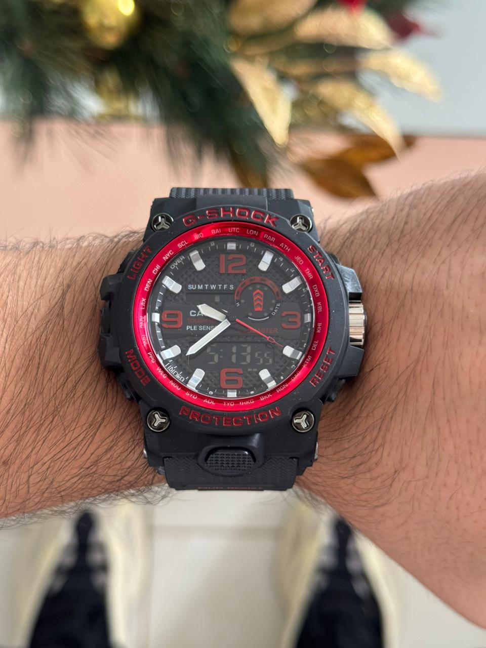 G-shck GPW Negro Tablero Negro Rojo