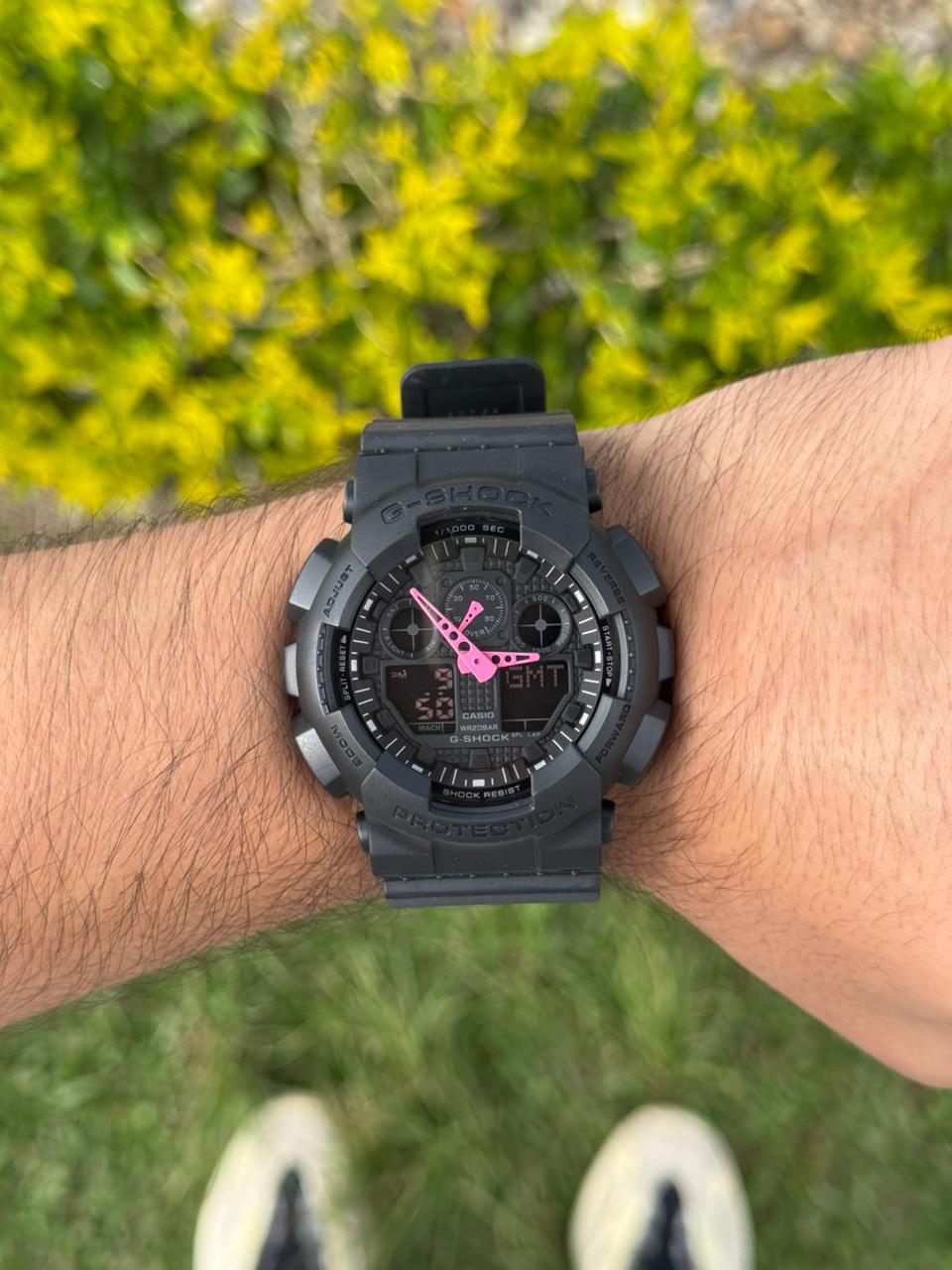 G-Shck WR20 Negro - Puntero Rosado