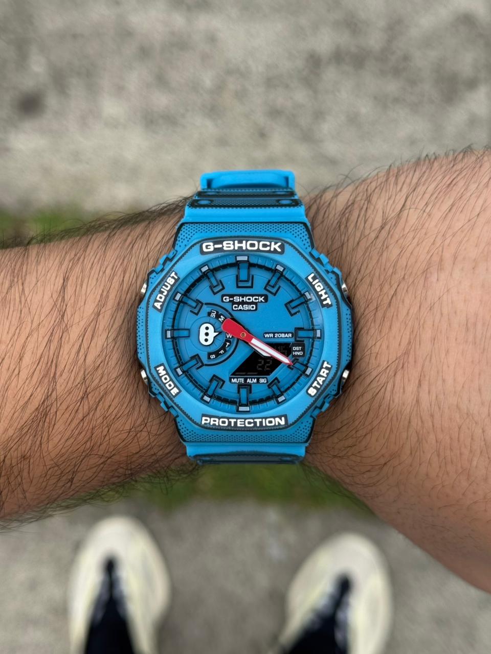 G-Shck Manga Azul Tablero Azul