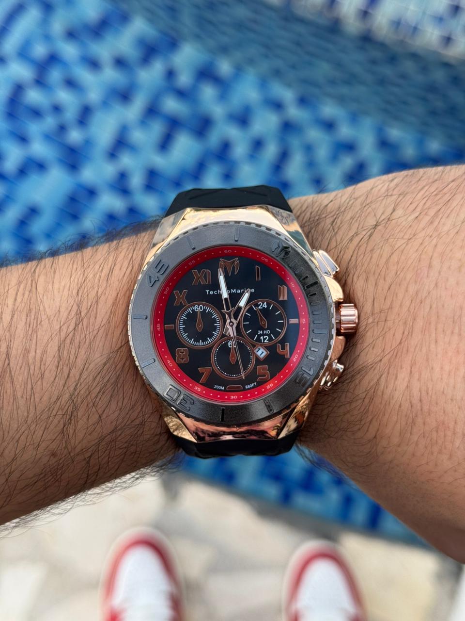 Tchmrn 1020 Negro Tablero Negro Oro Rosa Rojo