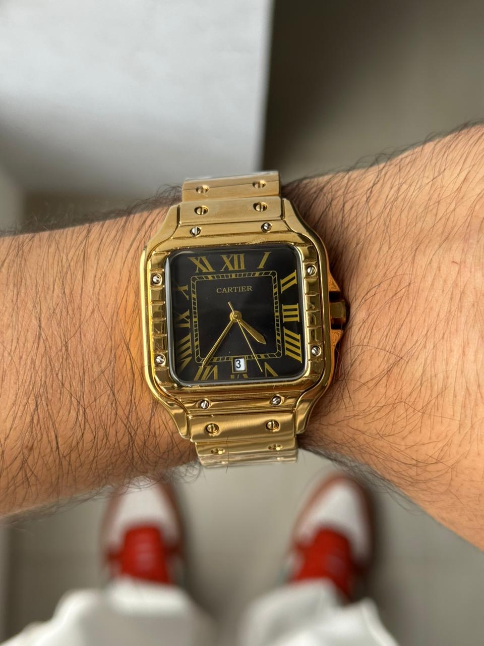 Crtr Santos Metalico Dorado Tablero Negro