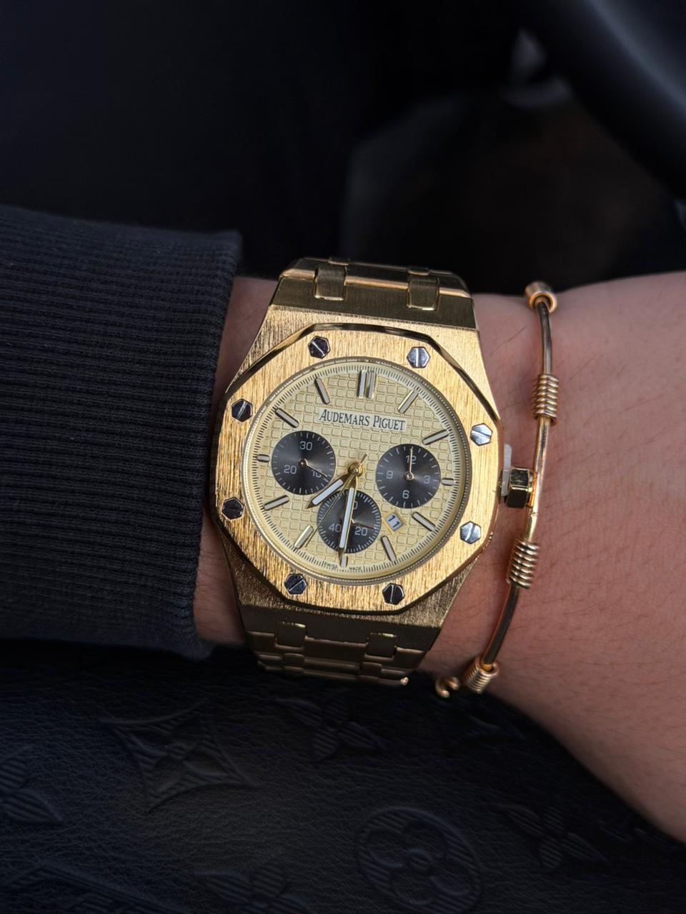 Admrs Metalico Crono Dorado Tablero Dorado