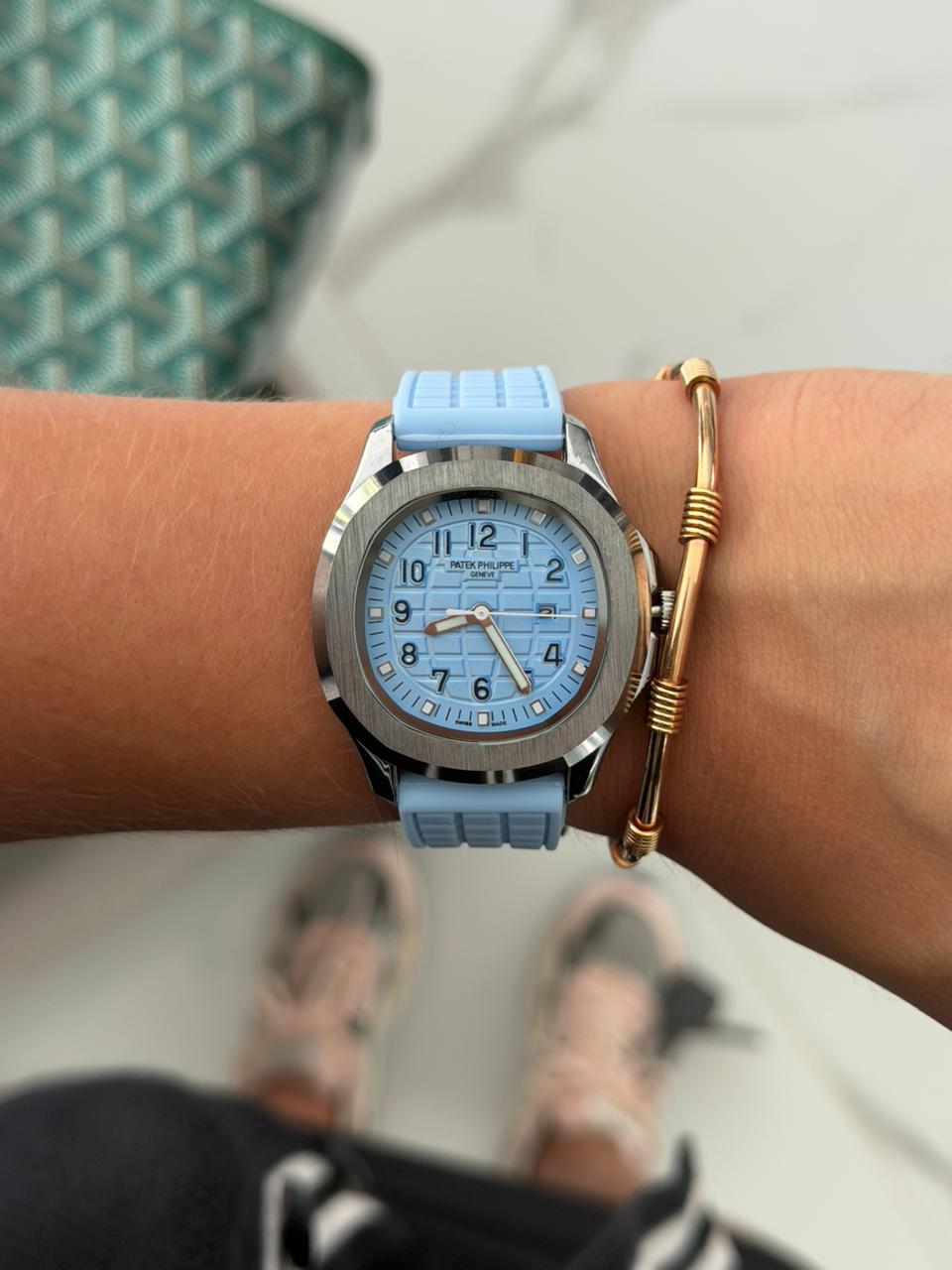 Ptk Mujer 2026 Goma Azul Cielo Tablero Azul Cielo Plateado