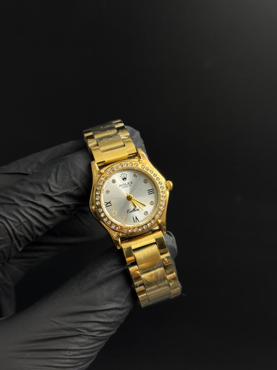 Rlx Mujer Dorado Tablero Plateado