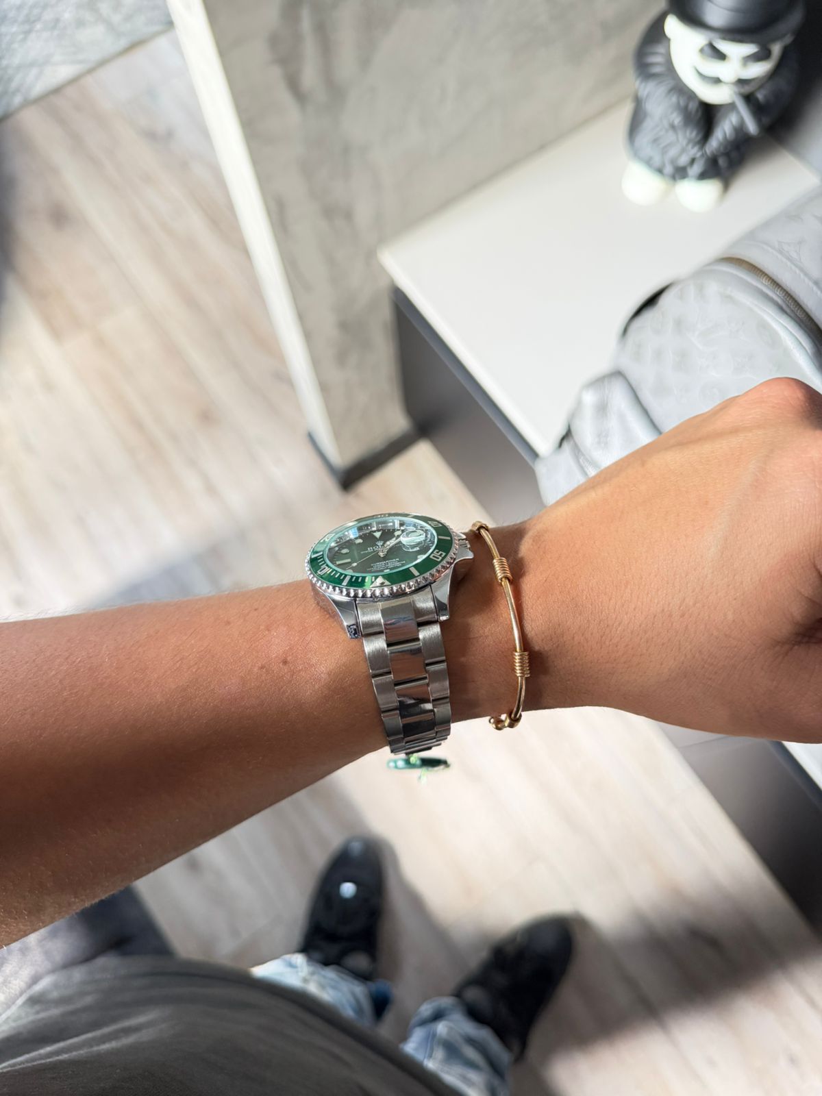 Rlx 2026 Submariner Plateado Tablero Verde Bisel Verde