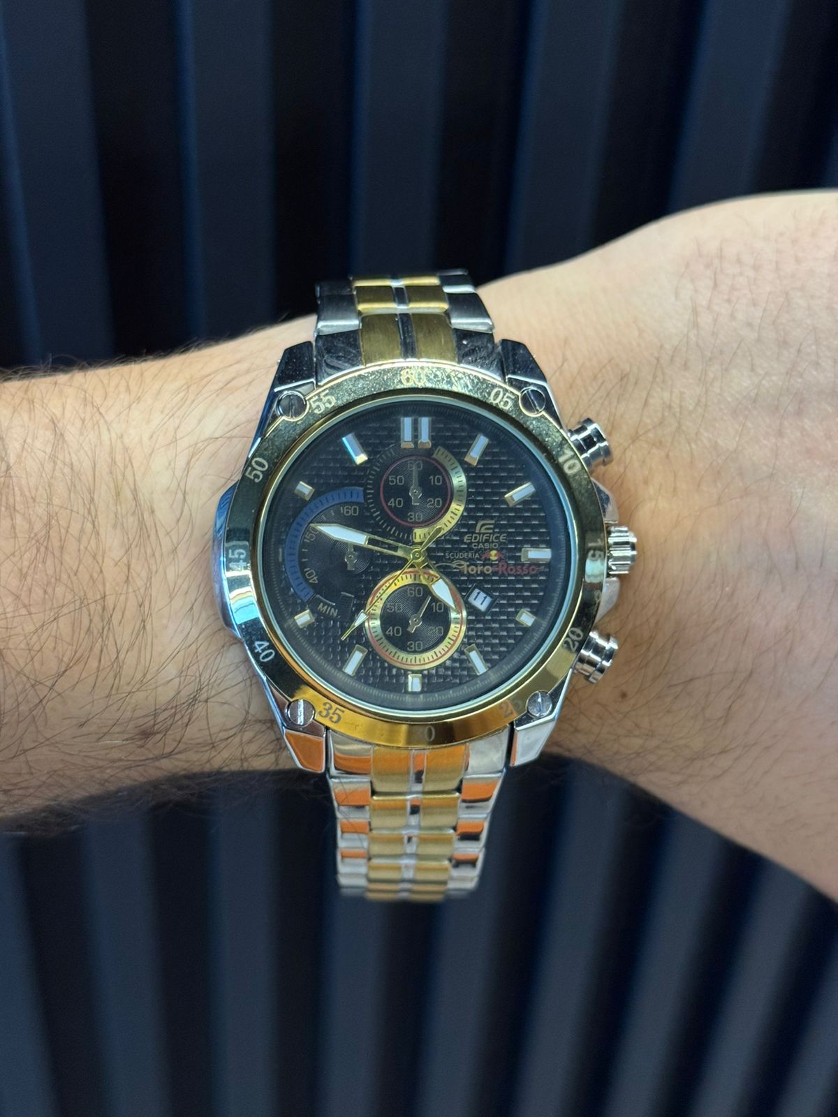 Cso Edfc Bicolor Dorado Tablero Negro Bisel Dorado