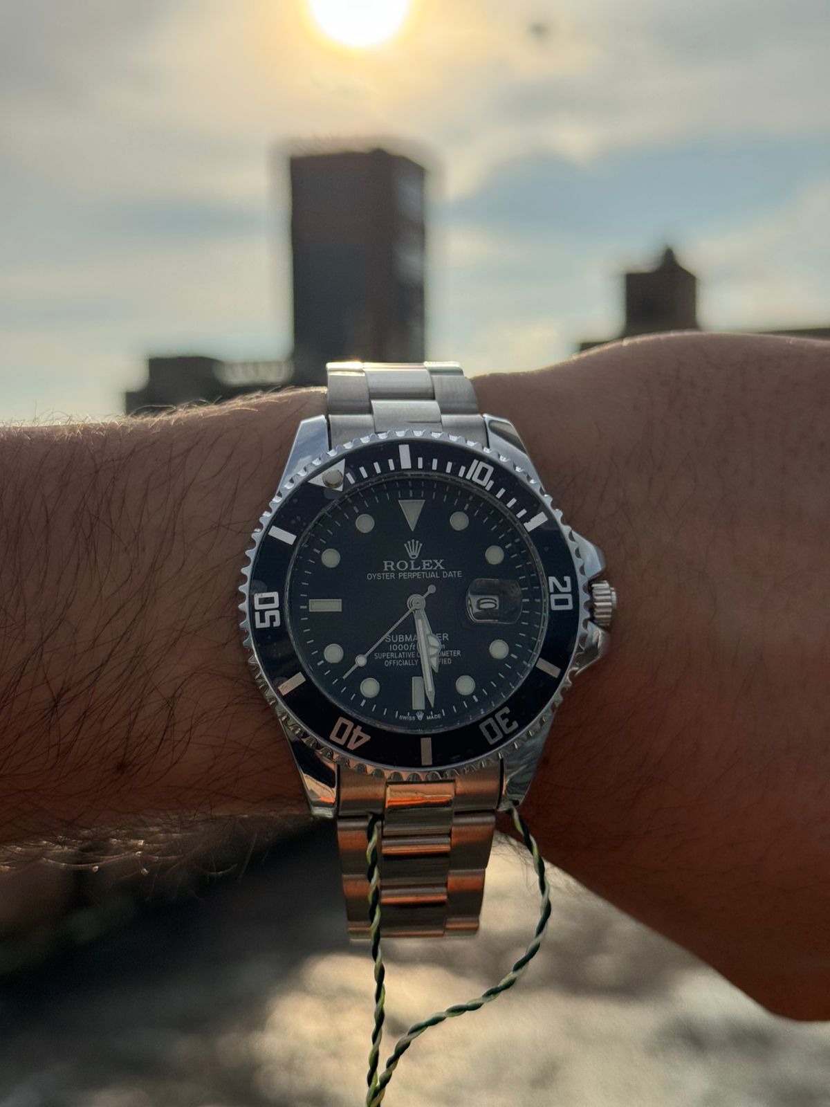 Rlx 2026 Submariner Plateado Tablero Negro Bisel Negro