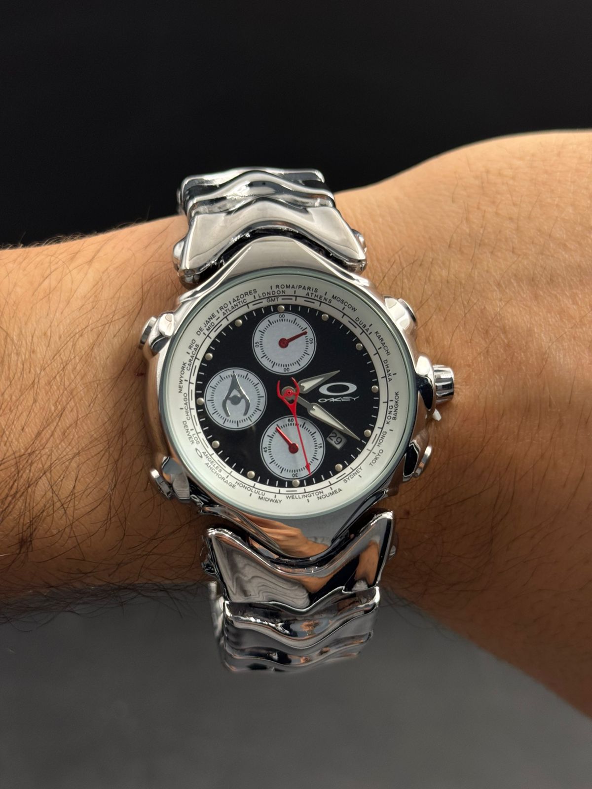 Okey Gmt Plateado Tablero Negro Blanco