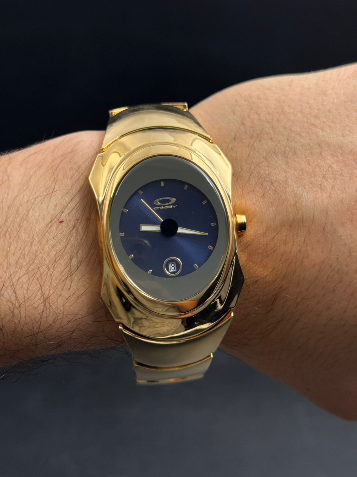 Okl Metalico Dorado Tablero Azul