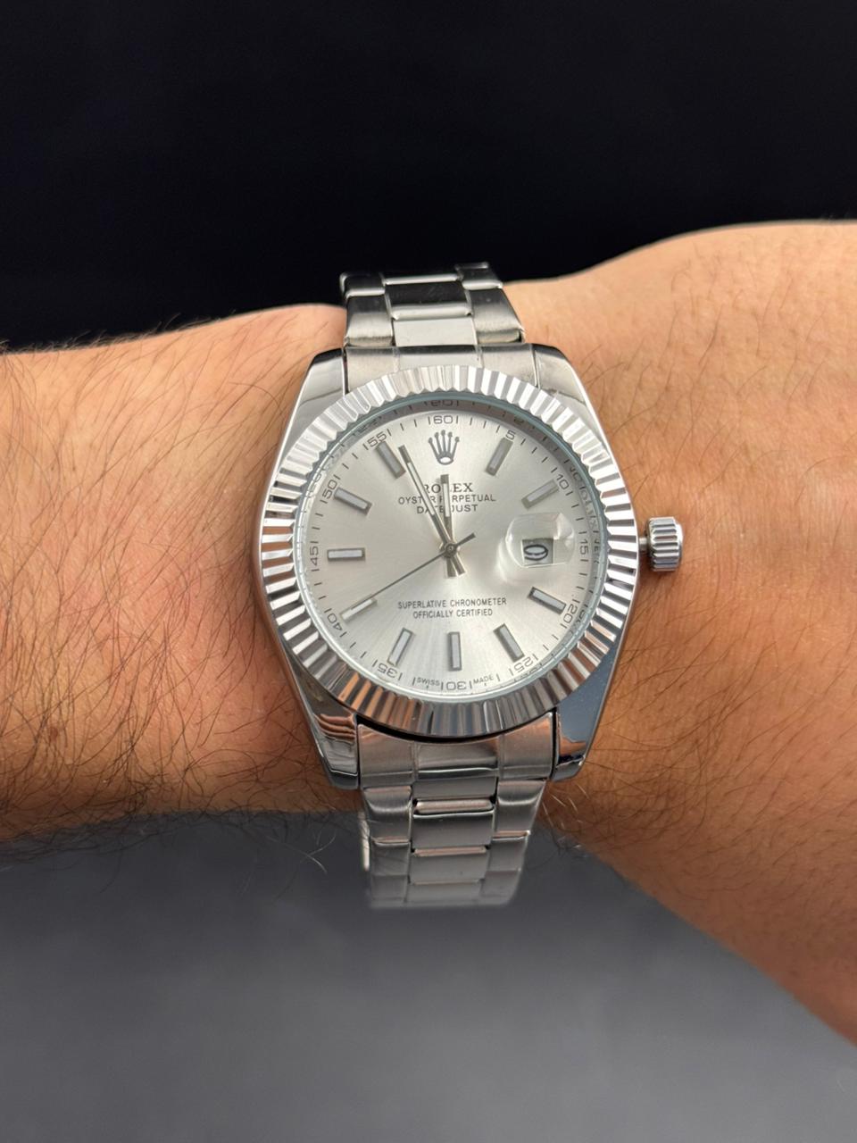 Rlx Timex Plateado Tablero Plateado