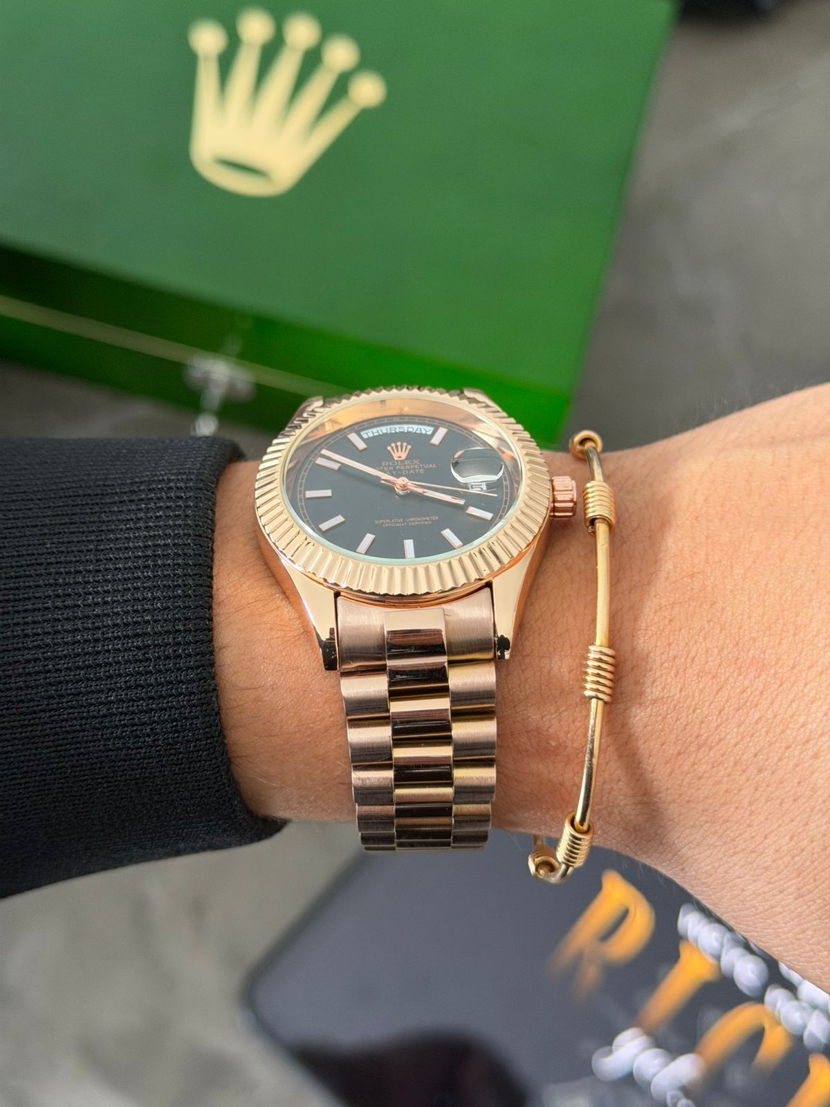 Rlx President Oro Rosa Tablero Negro