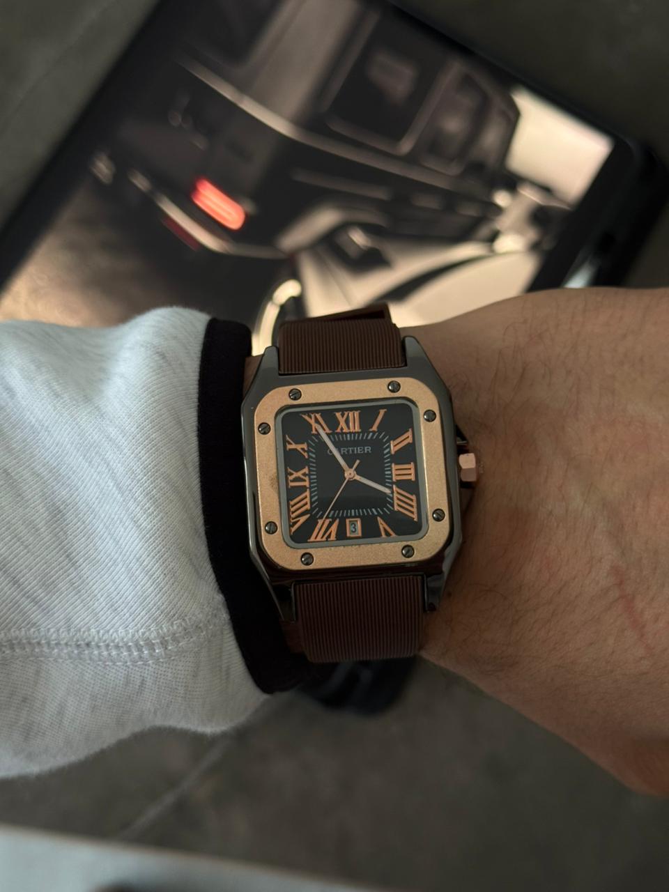 Crtr Santos New Goma Negra Tablero Negro Oro Rosa