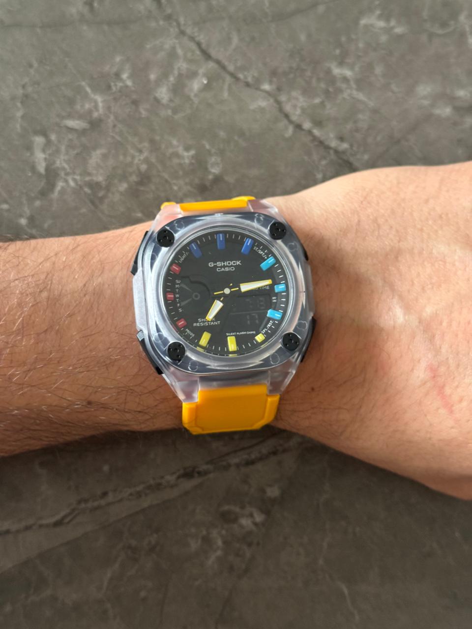 G-Shck Mudman Amarillo Tablero Negro Colores