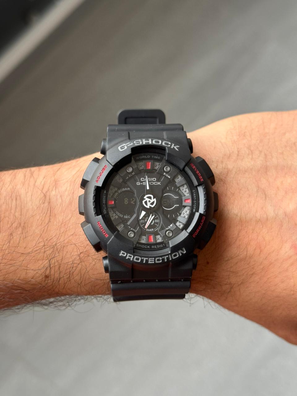 G-Shck Negro Tablero Negro - Rojo