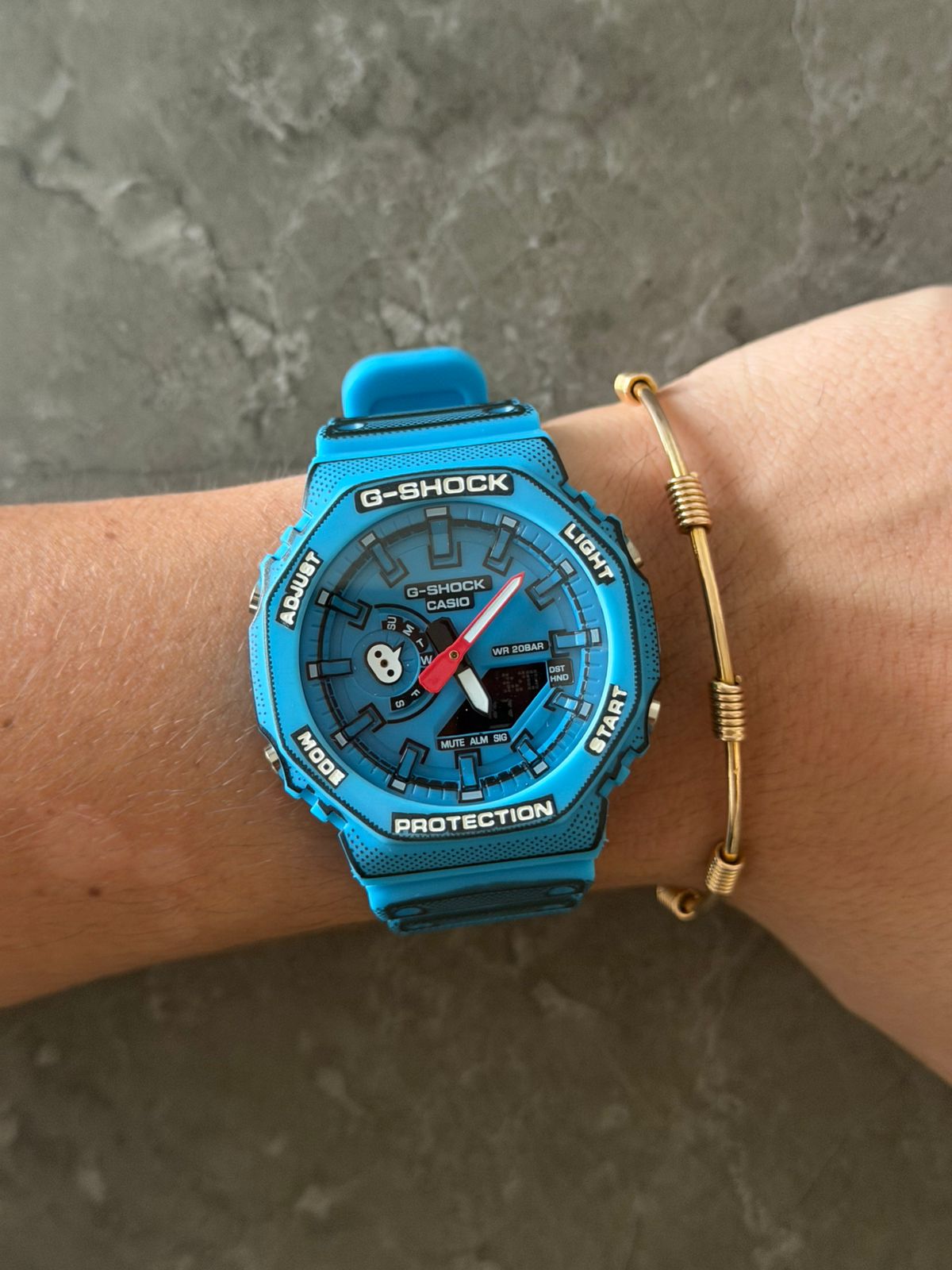 G-Shck Manga Azul Tablero Azul