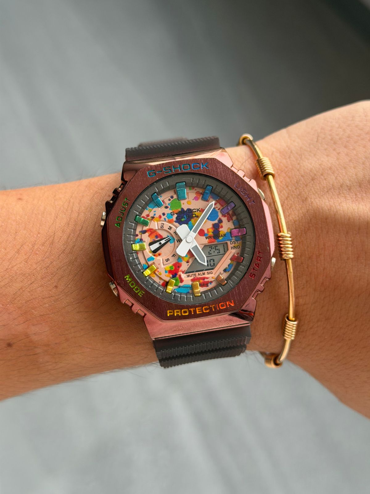 G-Shck Premium Metalico Cafe Tablero Gris Cafe