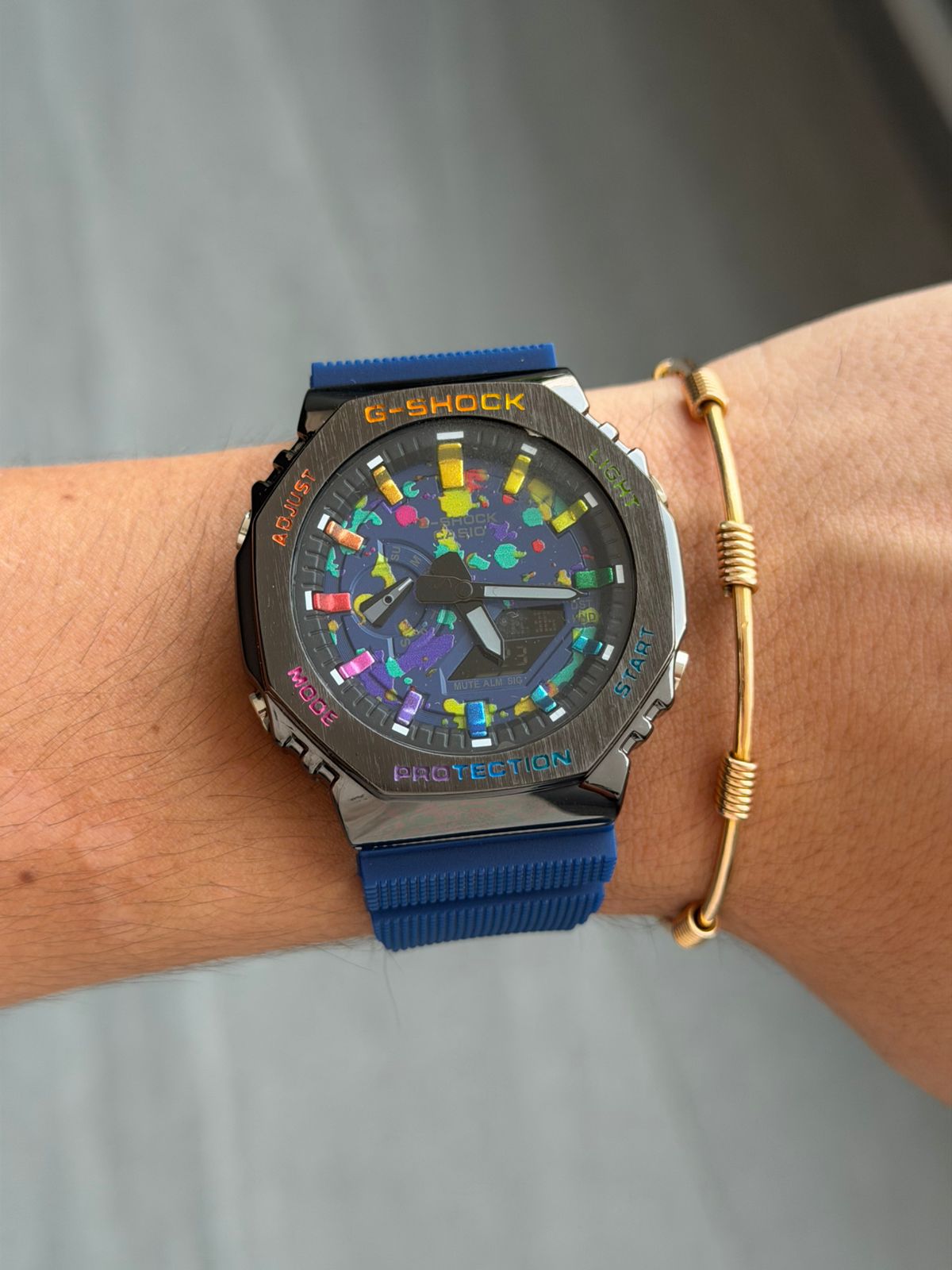 G-Shck Premium Metalico Azul Tablero Colores