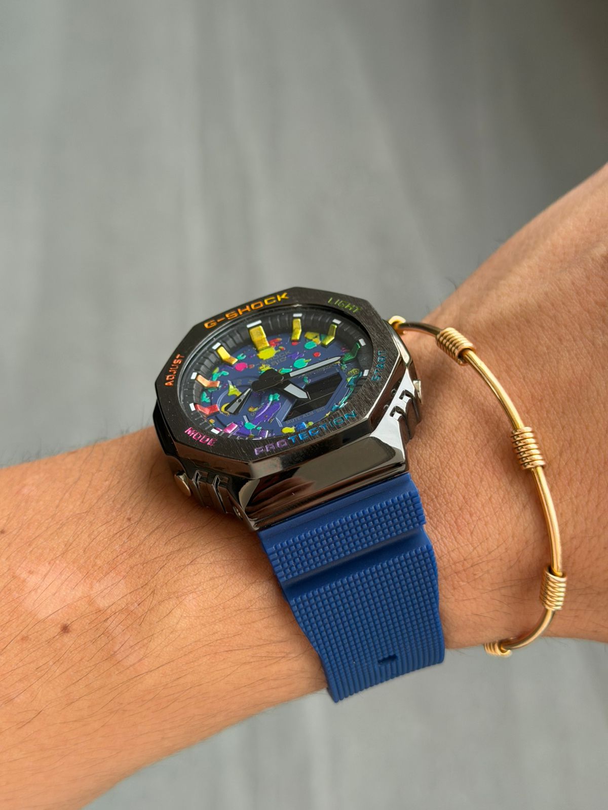 G-Shck Premium Metalico Azul Tablero Colores