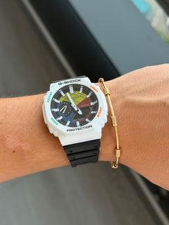 G-Shck GA B-2100 Negro Tablero Blanco - Tricolor