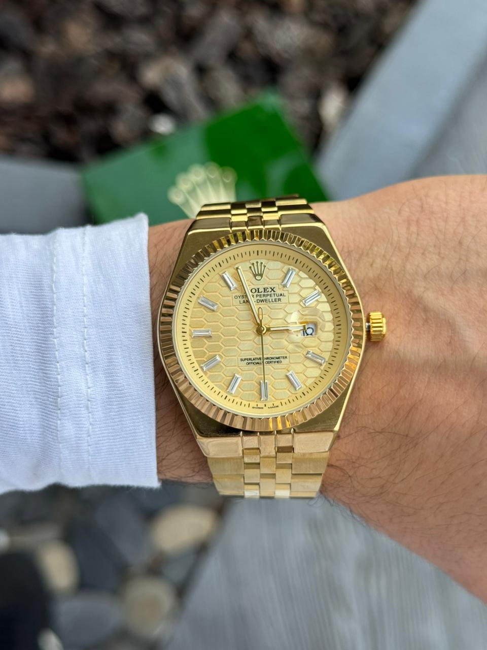 Rlx Oyster Luxe Dorado Tablero Dorado